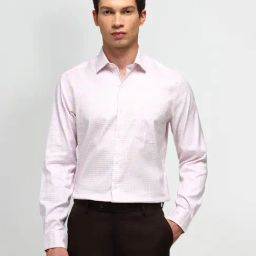 Arrow Pink Cotton Slim Fit Checks Shirt-picture-28