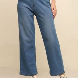 zayla Women Comfort Wide Leg High-Rise Stretchable Jeans-image-70