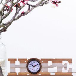 Archies White Quirky Solid Analogue Table Clock-image-5