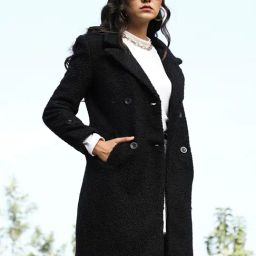 Campus Sutra Black Regular Fit Coat-14