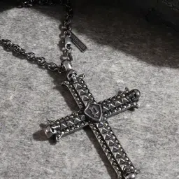 Police Blason Black Necklace for Men-image-35