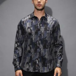 Campus Sutra Multicolour Viscose Regular Fit Printed Shirt-image-41