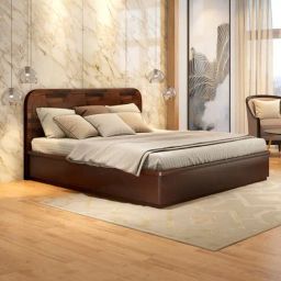 Durian Bolton Brown Solid Wood King Size Bed-image-31