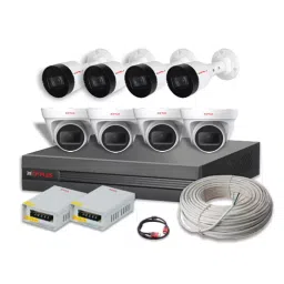 CP Plus 5MP HD CCTV 4 Pcs Bullet 4 Pcs Dome Camera and 8CH DVR Combo Kit with All Accessories-17