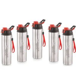 Nirlon Silver Stainless Steel Others FB_Tranzy Sipper 900ml 5PCS-31