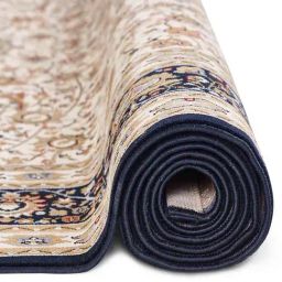 Obsessions Navy Polypropylene Heat Set Traditional Carpet - Extra Large image 4