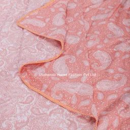 Shahenaz  Paisley Orange Cotton Double Reversible Dohar-17
