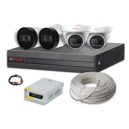 CP Plus 2 Pcs Dome 2 Pcs Bullet 1 Pc 4-Ch DVR 5MP 4 HD Camera Kit-17