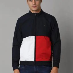 Louis Philippe Navy Regular Fit Printed Reversible Jacket-35