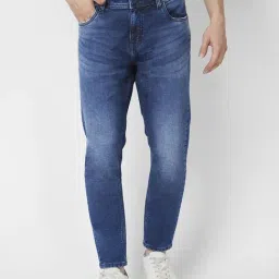 Spykar Mid Blue Cotton Slim Fit Jeans-picture-28
