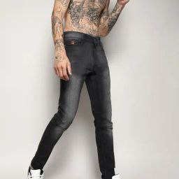 Campus Sutra Charcoal Regular Fit Distressed Jeans-image-60