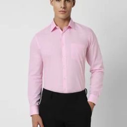 Van Heusen Pink Cotton Slim Fit Shirt-image-43