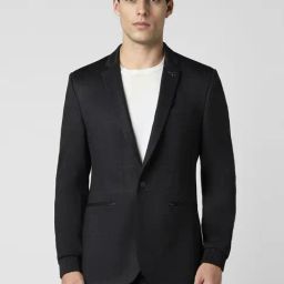 Van Heusen Black Slim Fit Blazer-image-78