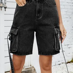 StyleCast Women Denim Denim Shorts-picture-16