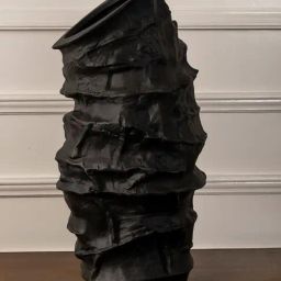 Whispering Homes Wavy Rim Table Vase - Black-image-66