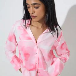 Wardrobe by Westside Pink Abstract Printed Shirt-image-39