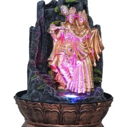 CHRONIKLE Gold & Grey Polyresin Radha Kirshna Waterfall Fountain-picture-41