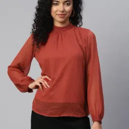 Melon by PlusS Rust Regular Fit Top-image-7