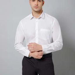Cantabil White Regular Fit Shirt-image-86