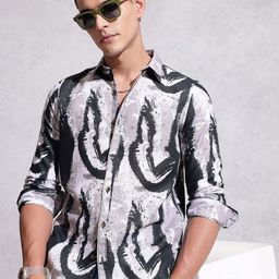 WROGN Abstract Printed Casual Shirt-image-23