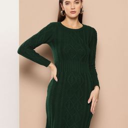 Chemistry Cable Knit Acrylic Sweater Dress-picture-18