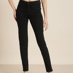 Moda Rapido Women Black Skinny Fit High-Rise Stretchable Jeans-image-41