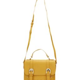 Globus Women Mustard Solid Vegan Leather Sling Bag-34