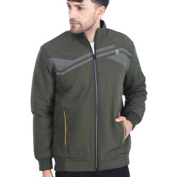 Dollar Olive Regular Fit High Neck Jacket-48