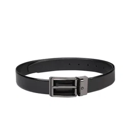 Louis Philippe Men Black Solid Leather Belt-picture-23
