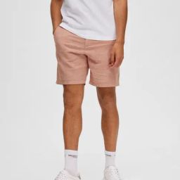 SELECTED HOMME Dusty Red Regular Fit Shorts-11