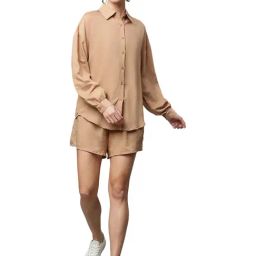 Global Republic Khaki Shirt With Shorts-picture-12