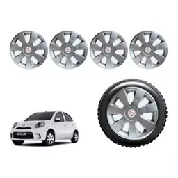 Auto Pearl WaSLV18 R13 Press Type Wheel Hubcap with Retention Ring 33.02 cm (13 Inch) for Nissan Micra XL CVT (Pack of 4 Pcs)-image-94