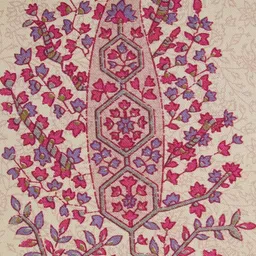 Fabindia Noor White & Pink Floral Printed Square Shaped Cotton Cushion Cover-9