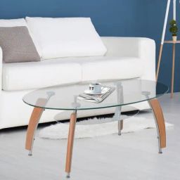 Nilkamal Drew Transparent Glass Coffee Table with Shelf-image-40