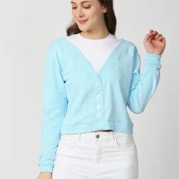 Blamblack Sky Blue Cotton Regular Fit Sweatshirt-image-21