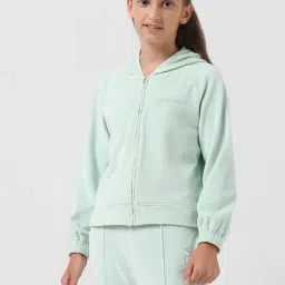 VERO MODA GIRL Green Solid Full Sleeves Sweatshirt-image-94