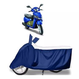 Auto Pearl Two Wheeler Cover for Mahindra Gusto 125 - White, Blue-image-102