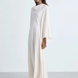 MANGO Cowl Neck Flared Sleeve Maxi Dress-picture-22