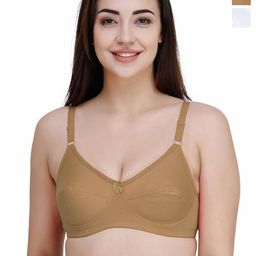 College Girl Women Pack Of 2 Full Coverage Cotton Everyday Bra-image-59