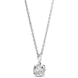 RAGABANDHA DESIGN STUDIO Sliver-Plated Cubic Zircon Pendant with Chain-image-46