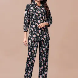 RUNAYA NX Printed Shirt Collar Top With Trousers Co-Ords Set-image-38