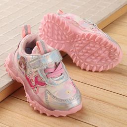 Babyoye Sneaker Shoes With Velcro Closure & Mermaid Printed - Pink-picture-27