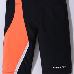 LOBSTER  Swimming Jammers with Text Print - Black  & Orange-image-39