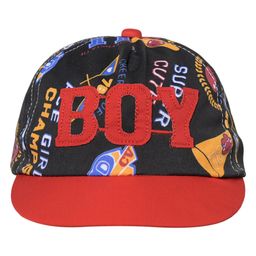Kid-O-World Boy Patch Detailed Cap - Black-picture-19