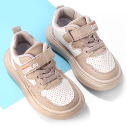 Oh! Pair Casual Shoes with Velcro Closure-  Khaki-image-51