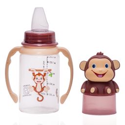 Adore BUNK! Character Hood Glass Spout Sipper with Twin Handle- 125ml- Monkey-23
