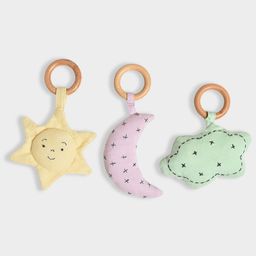 Mi Arcus Sun Moon & Cloud Bunting with Wood Hanger - Multicolor-19