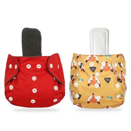 Chinmay Kids Printed Diapers Pack of 2 | Size Adjustable Baby Cloth Button Diaper - Washable/Reusable Nappies for Infants & Toddlers With Insert-14