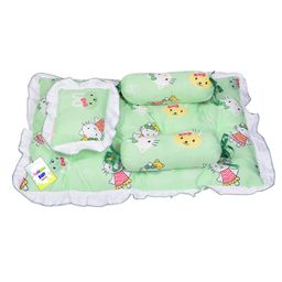 Babytoons Baby Bedding Set New Born Mattress Gaddi with Pillow & Bolsters (0-6 Months) Green-picture-16