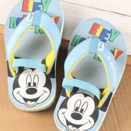 Cute Walk by Babyhug Disney Flip Flops with Back Strap Mickey Mouse Print - Blue-picture-9